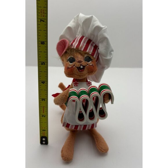 Annalee Christmas Mouse Ribbon Candy Maker 75th Anniversary Chef 2010 - Picture 3 of 9